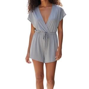 Victoria’s Secret Light Grey Semi-Sheer Romper Cover-Up Size Small